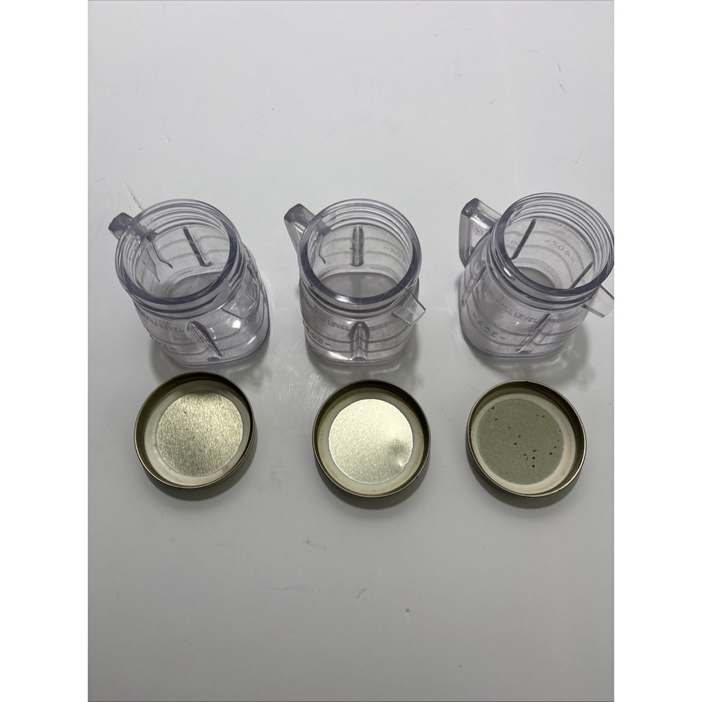 Vintage Osterizer Mini Blend and Store Containers 8 Ounces LOT OF 3 - Picture 6 of 11